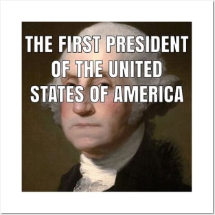 The First president of the United States of America Posters and Art